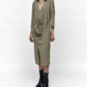 ZARA MIDI KNOTTED DRESS
